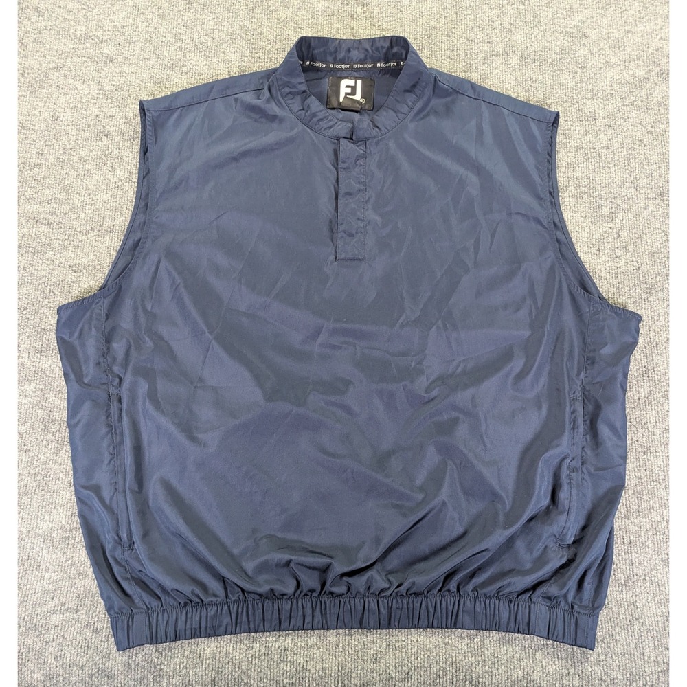 FootJoy Mens Navy Blue Golf Vest Sleeveless Windbreaker XL 3-1208 1003412